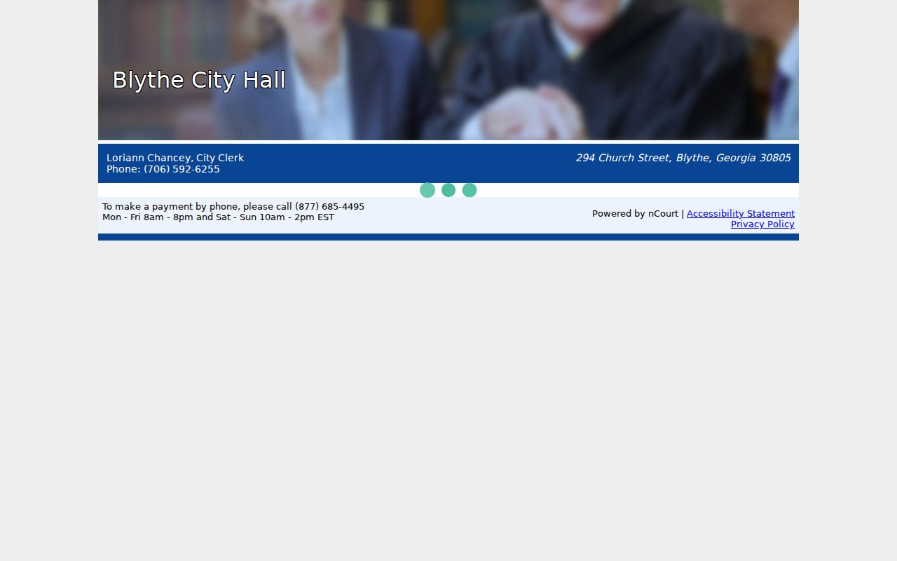 Blythe court records and nCourt citation payment interface