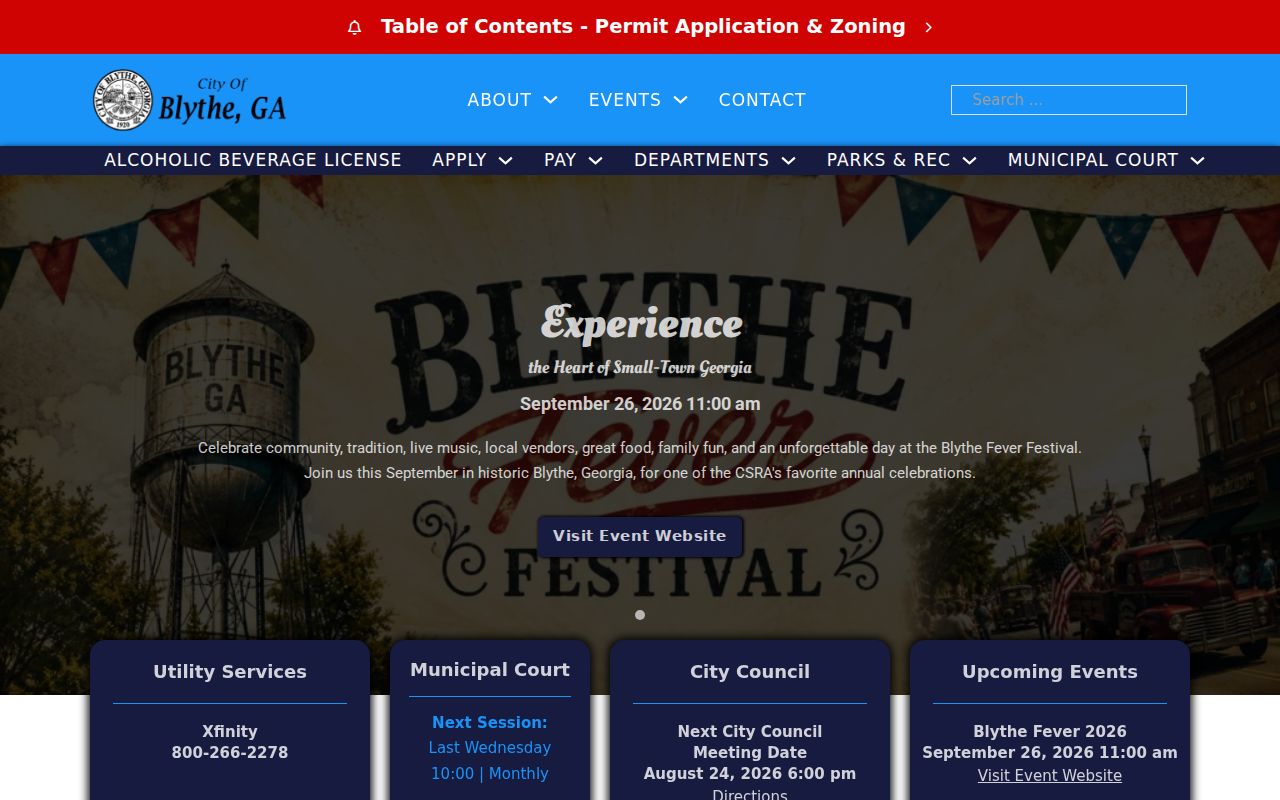 Blythe court records and official city hall website
