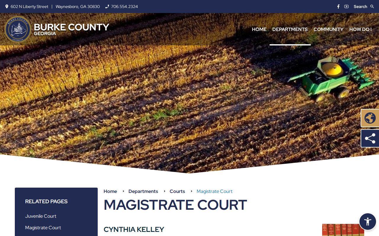 Burke County Magistrate Court jurisdiction and hours