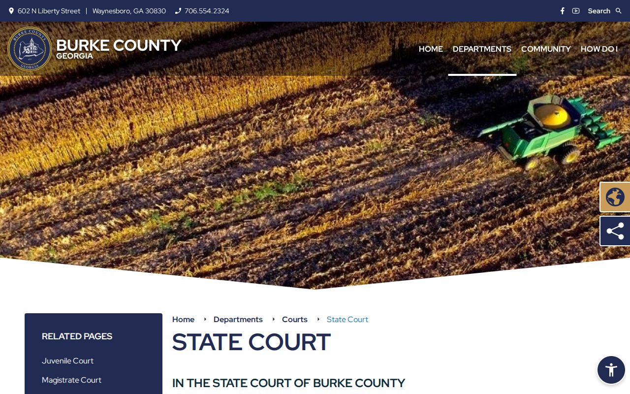 Burke County State Court official contacts