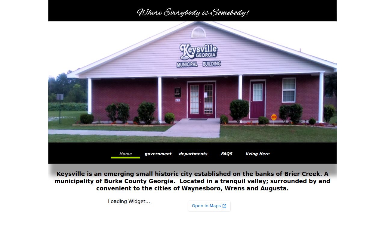 County-linked City of Keysville website