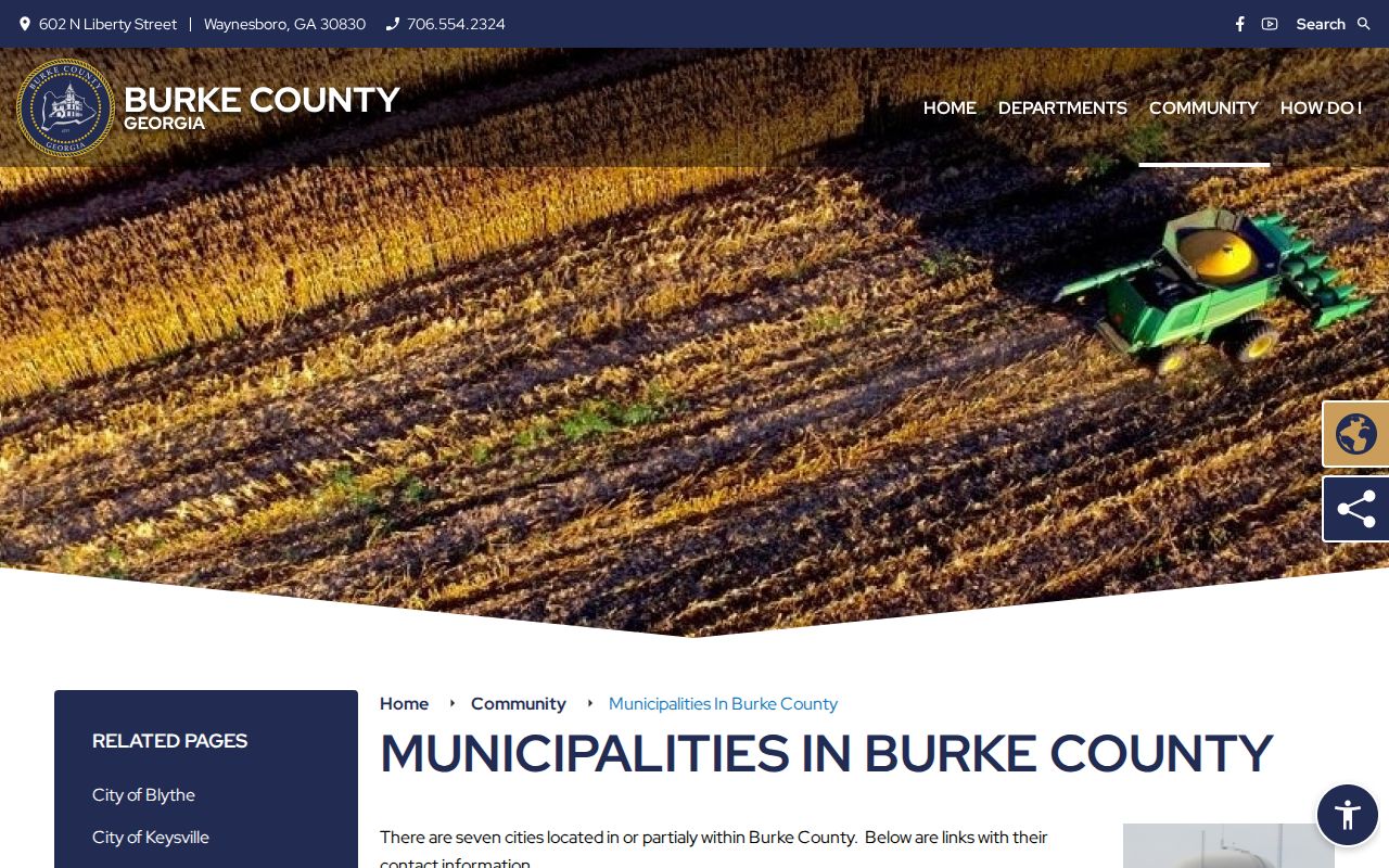 Midville court records and Burke County municipality index