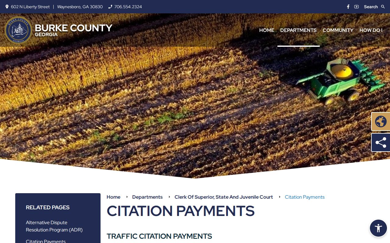 Burke County traffic court citation payment instructions